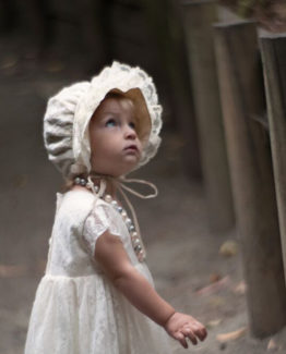 lace bonnet and dress
