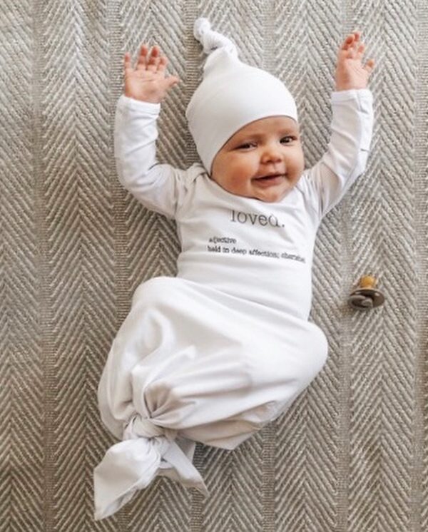 Loved Baby Knot Gown Set
