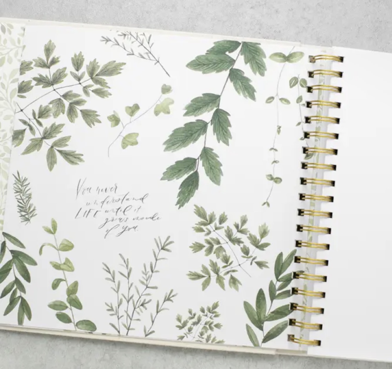 As You Grow baby book botanical pages