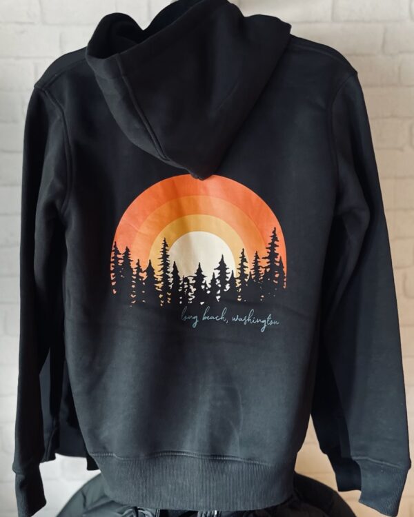 Rainbow Zip Up Hoodie back